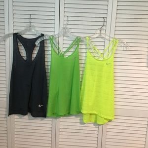 3 Nike Dri Fit Tanks size medium